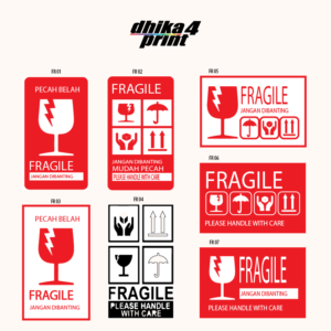 Label Fragile Mudah Pecah